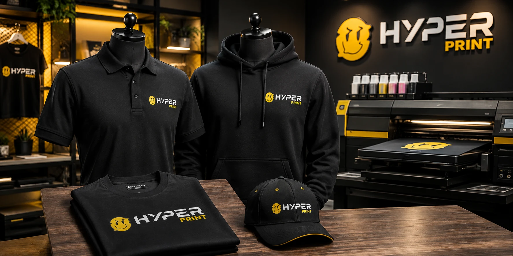 Uniformes personalizados em DTF da Hyper Print para empresas